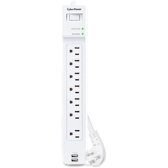 Protector de sobretensión CyberPower P704URC1 7 tomas 2000 julios 2 USB
