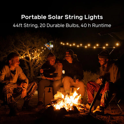 BioLite Solar String Lights 44 pies 20 bombillas luz cálida USB-C