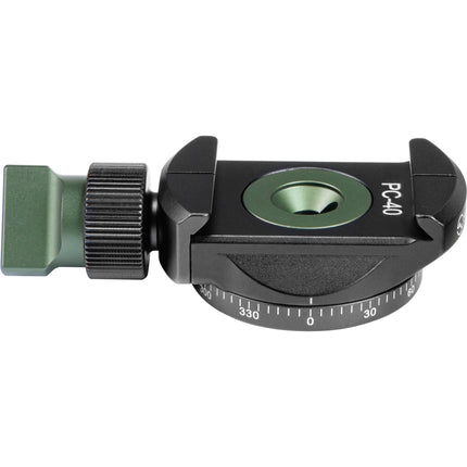 Sunwayfoto PC-40 Abrazadera Mini 360° con Base Giratoria y Tornillo 2-en-1
