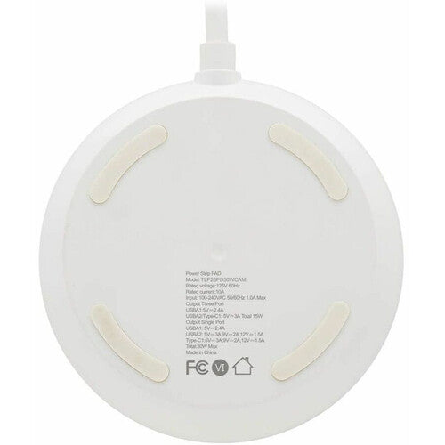 Tripp Lite Safe-IT Protector de Sobretensión 30W 2 Enchufes 3 Puertos USB Blanco