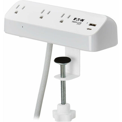 Tripp Lite Protect It Protector de sobretensión 3 tomas 900 Julios con abrazadera de escritorio y cable trenzado 8 pies
