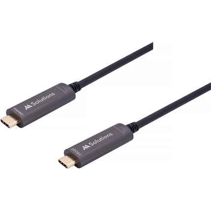 MSolutions Cable USB-C a USB-C AOC 100 pies 10 Gb/s 40mm Radio de Curvatura