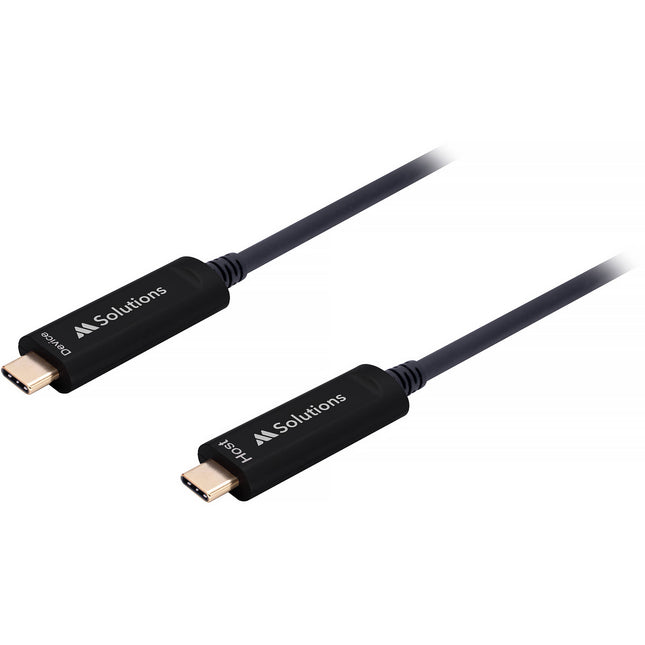 MSolutions Cable USB-C a USB-C AOC 21.6 Gb/s 49.2' UHD 4K 60Hz