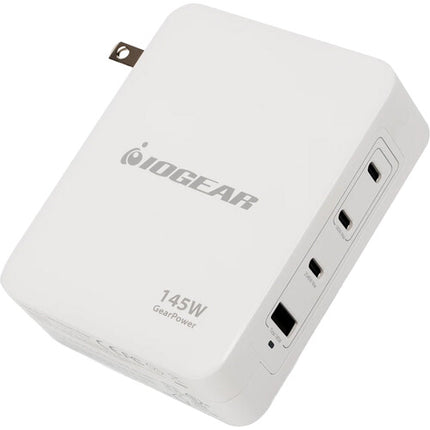 IOGEAR GearPower cargador USB 145W 4 puertos 3 USB-C 1 USB-A