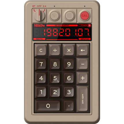 8BitDo Retro Wireless C64 Edición Teclado Mecánico 18 Teclas Bluetooth USB 160 Horas Uso