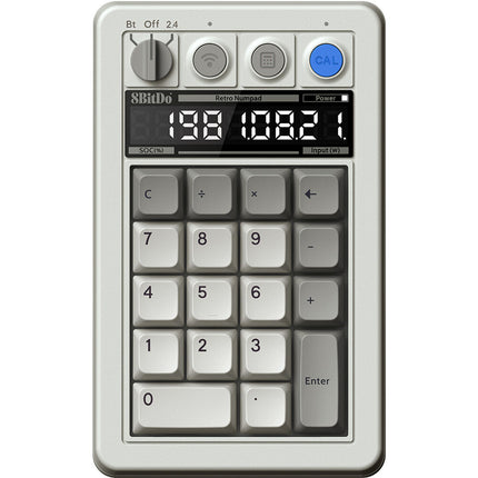 8BitDo Retro Teclado Numérico Mecánico Inalámbrico 18 Teclas 2.4 GHz Bluetooth 1000mAh