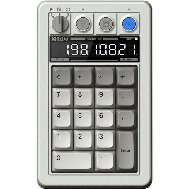 8BitDo Retro Teclado Numérico Mecánico Inalámbrico 18 Teclas 2.4 GHz Bluetooth 1000mAh