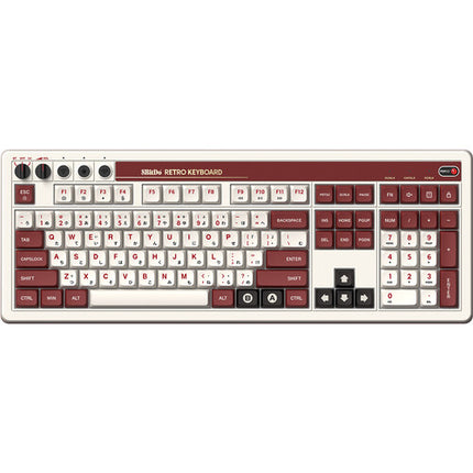8BitDo Retro Wireless Famicon Edition Teclado Mecánico Gaming Bluetooth 200 Horas batería