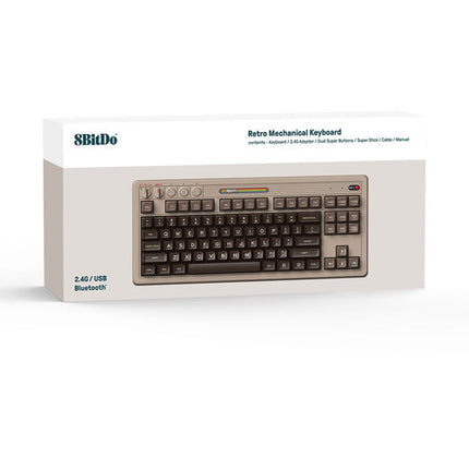 8BitDo Retro Wireless C64 Edición Teclado Mecánico 200 Horas Bluetooth 2000mAh Batería