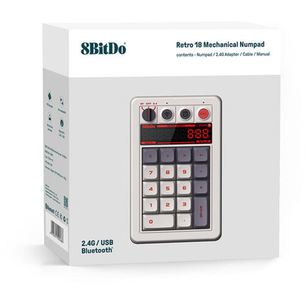 8BitDo Retro Wireless Teclado Mecánico 18 Teclas 2.4G Bluetooth USB 160 Horas Uso