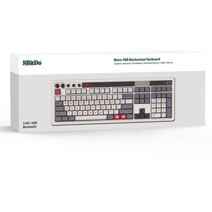 8BitDo Retro Wireless Teclado Mecánico Nintendo 200 Horas Dual Buttons