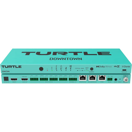 Turtle AV DOWNTOWN Codificador Multicanal Dolby Atmos DTS X a Dante 10 Canales HDMI 8K60 PoE
