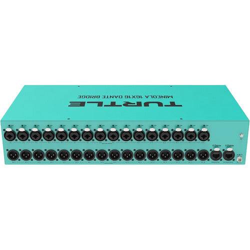 Turtle AV Mineola 16x16 Puente de Audio Dante con Phantom 48V PoE