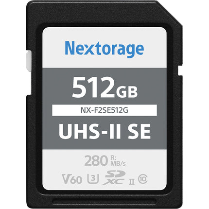 Nextorage 512GB NX-F2SE Tarjeta de memoria SDXC UHS-II 280 MB/s lectura 170 MB/s escritura