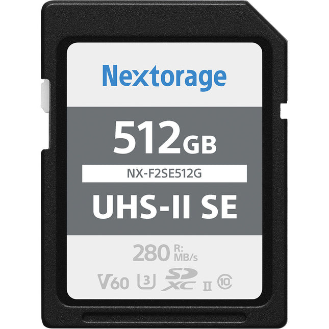 Nextorage 512GB NX-F2SE Tarjeta de memoria SDXC UHS-II 280 MB/s lectura 170 MB/s escritura