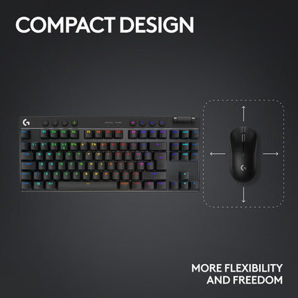 Logitech G PRO X TKL LIGHTSPEED Teclado Mecánico Táctil Inalámbrico RGB