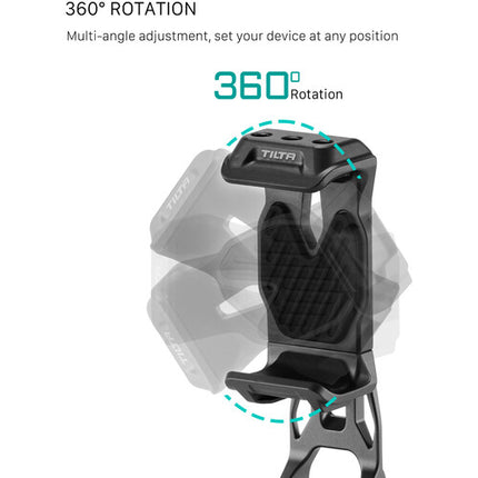 Tilta Rotatable Phone Mounting Bracket V2 Soporte para teléfono 15mm giratorio 360° para móviles 3 a 3.8 pulg