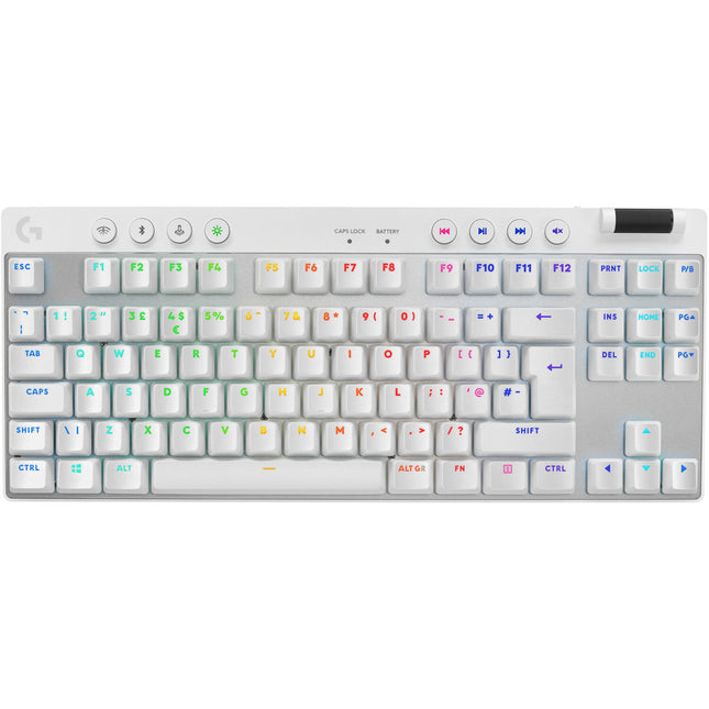 Logitech G PRO X TKL LIGHTSPEED Teclado Gaming Inalámbrico RGB Táctil Blanco
