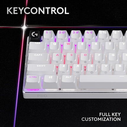 Logitech G PRO X 60 LIGHTSPEED Teclado Gaming Inalámbrico Blanco Interruptores Lineales 65 Horas Batería
