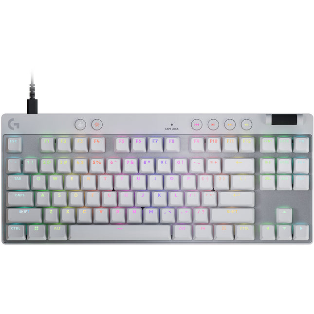 Logitech G Pro X TKL Rapid RGB Teclado para Juegos Blanco con Switches Analógicos Ajustables