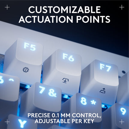 Logitech G Pro X TKL Rapid RGB Teclado para Juegos Blanco con Switches Analógicos Ajustables