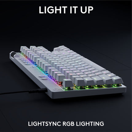 Logitech G Pro X TKL Rapid RGB Teclado para Juegos Blanco con Switches Analógicos Ajustables