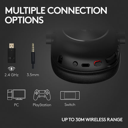 Logitech G Pro X 2 LIGHTSPEED Auriculares Gamer Inalámbricos 50mm Bluetooth 50h batería