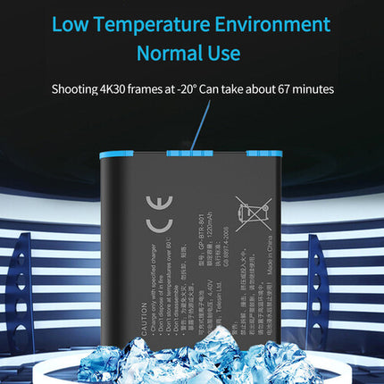 TELESIN Batería 1220mAh para GoPro HERO8 7 6 5 67 Minutos 4K