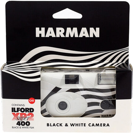 Ilford XP2 Super Cámara de Un Solo Uso Blanco y Negro 27 Exposiciones Flash Integrado