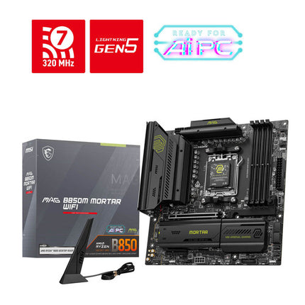 MSI MAG B850M MORTAR WIFI AM5 Placa Base mATX con Wi-Fi 7 y DDR5