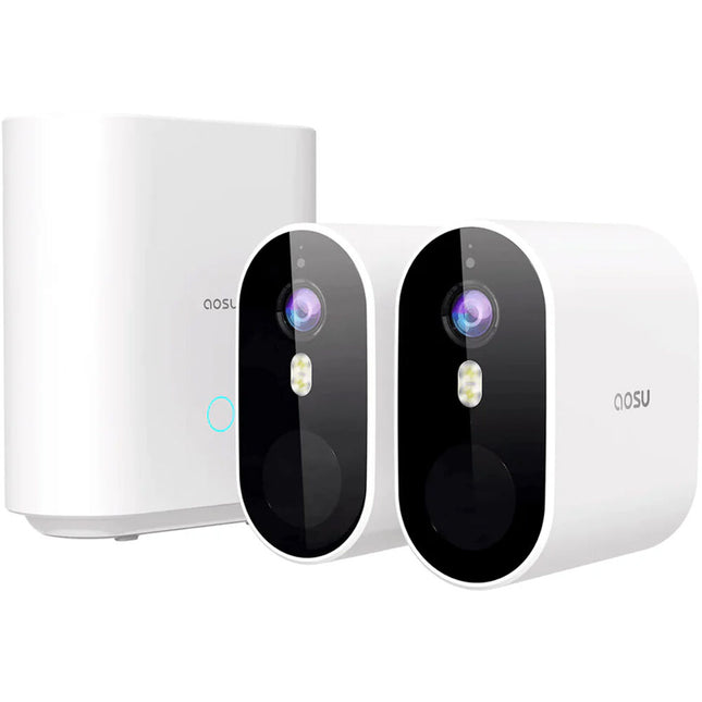 aosu WirelessCam System Pro 2K Cámara de Seguridad Exterior Wi-Fi 2048x1536 166° FOV 32GB almacenamiento