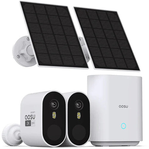 aosu SolarCam System Pro 2K Kit Cámaras Exteriores Wi-Fi 2048x1536 32GB