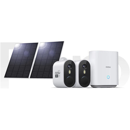 aosu SolarCam System Pro 2K Kit Cámaras Exteriores Wi-Fi 2048x1536 32GB