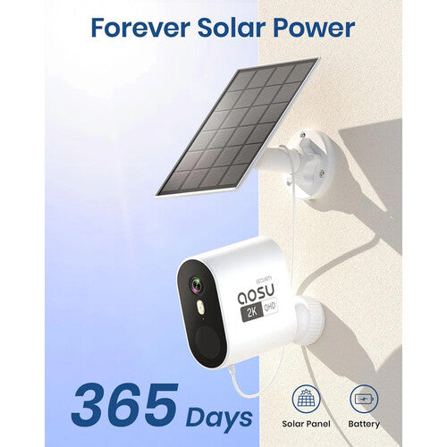 aosu SolarCam System Pro 2K Kit Cámaras Wi-Fi Exterior 2048x1536 166° Visión Nocturna