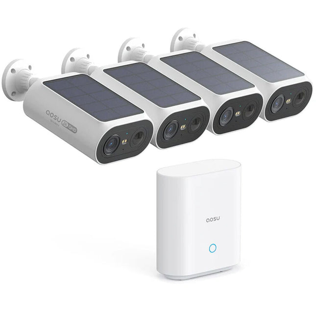aosu SolarCam System P1 SE 2K Kit 4 Cámaras Seguridad Exterior 2304x1296 IP65