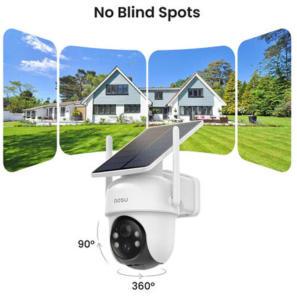 aosu SolarCam D1 Classic Cámara PTZ Exterior 2K 32GB 360° Pan 2 Unidades