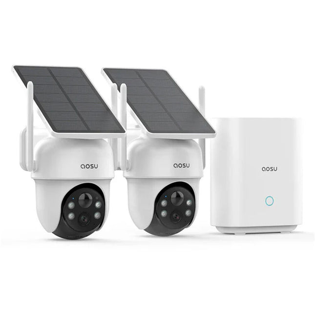 aosu SolarCam D1 Classic Cámara PTZ Exterior 2K 32GB 360° Pan 2 Unidades