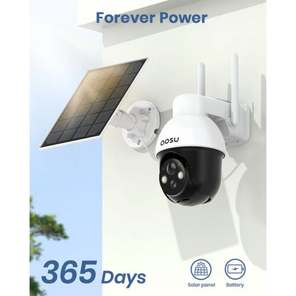 aosu 2K SolarCam D1 Lite Cámara de Seguridad Solar PTZ Wi-Fi 360° IP66