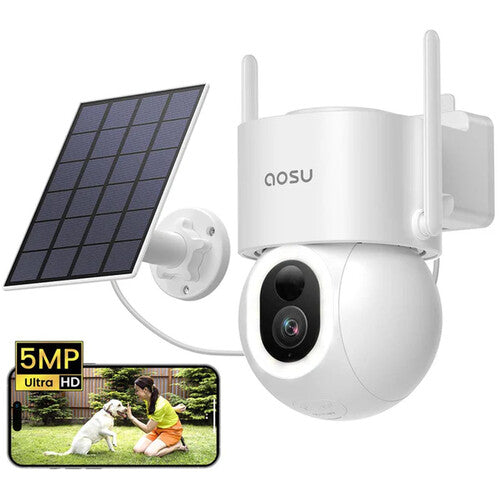 aosu 3K SolarCam D1 Max Cámara de Seguridad Wi-Fi Solar 5MP 360° IP65