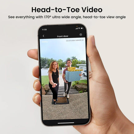 aosu 2K Timbre Vídeo Inteligente SE con Chime 2K QHD 170° Ángulo