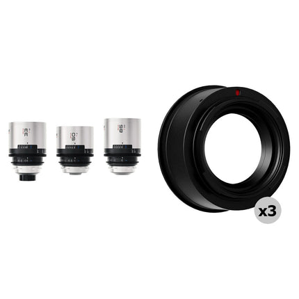 BLAZAR LENS Remus-M Set de 3 Lentes Anamórficos Full Frame 33 50 85mm T1.8 T2.0 T2.8 Leica L
