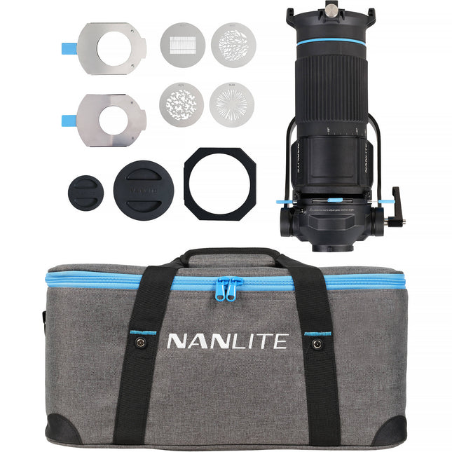 Nanlite Proyección FM Montura con Lente Zoom 18-36° y Gobo Holder