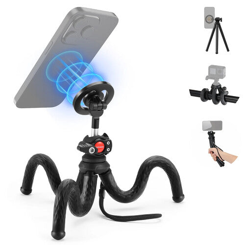 Neewer TP33 Trípode Flexible para Celular con Cabezal Esférico y Anillos Metálicos 360° y Capacidad 1.1 lb