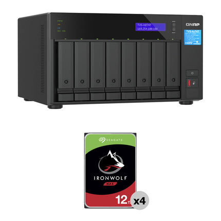 QNAP TVS-h874T NAS 48TB 8 Bahías 7200 rpm SATA III 3.5" 12TB HDD