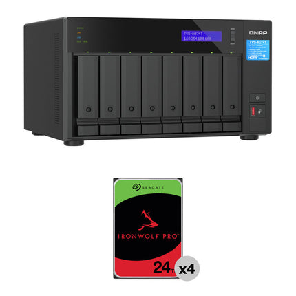 QNAP TVS-h874T NAS 8 Bahías 96TB 4x24TB 7200 RPM SATA III