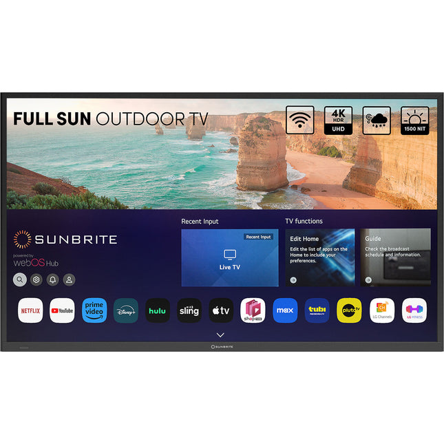SunBriteTV Solis Series 55" TV LED exterior 4K UHD 1500 nits HDR10