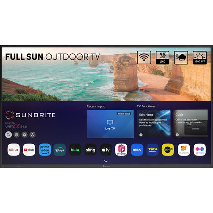 SunBriteTV Solis Series 75" 4K HDR TV Exterior Full Sun 1500 Nits UHD