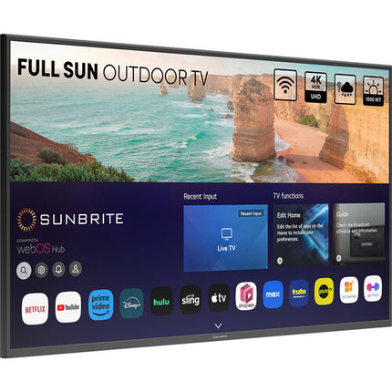 SunBriteTV Solis Series 75" 4K HDR TV Exterior Full Sun 1500 Nits UHD