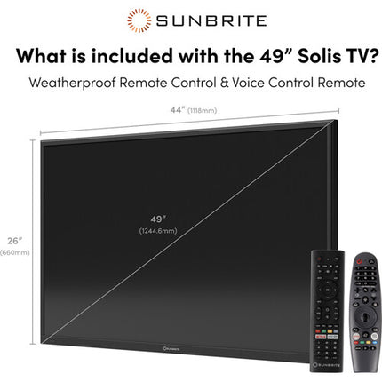 SunBriteTV Solis Series 49 pulgadas TV LED 4K HDR 1500 nits Full Sol Exterior
