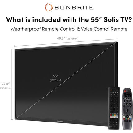 SunBriteTV Solis Series 55" TV LED exterior 4K UHD 1500 nits HDR10